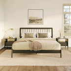 Fauteuil d'appoint moderne, mélange beige+jaune / gris, revêtement en tissu, pieds en bouleau, pièce unique