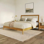 Fauteuil d'appoint moderne, mélange beige+jaune / gris, revêtement en tissu, pieds en bouleau, pièce unique
