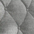 Canapé 3 places moderne du milieu du siècle, gris/beige, dossier touffeté, 3 places assises