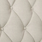 Canapé 3 places moderne du milieu du siècle, gris/beige, dossier touffeté, 3 places assises