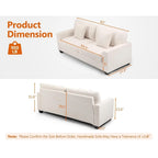 Canapé bouclé moderne, blanc, pieds en acacia, 2-3 places