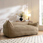 Pouf Canapé Boucle Crème — Simple / Deux Places / Ottoman