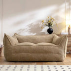 Pouf Canapé Boucle Crème — Simple / Deux Places / Ottoman