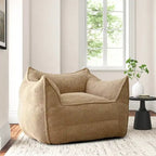 Pouf Canapé Boucle Crème — Simple / Deux Places / Ottoman