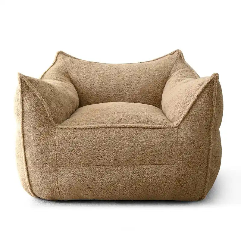 Pouf Canapé Boucle Crème — Simple / Deux Places / Ottoman