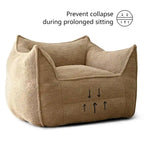 Pouf Canapé Boucle Crème — Simple / Deux Places / Ottoman