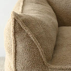 Pouf Canapé Boucle Crème — Simple / Deux Places / Ottoman