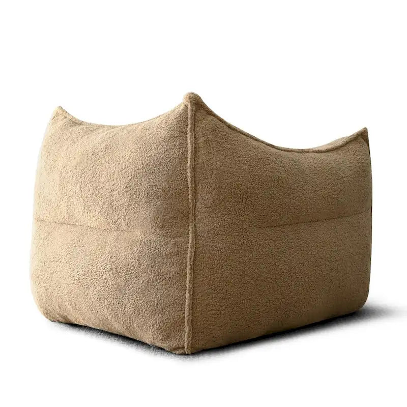Pouf Canapé Boucle Crème — Simple / Deux Places / Ottoman