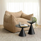 Pouf Canapé Boucle Crème — Simple / Deux Places / Ottoman