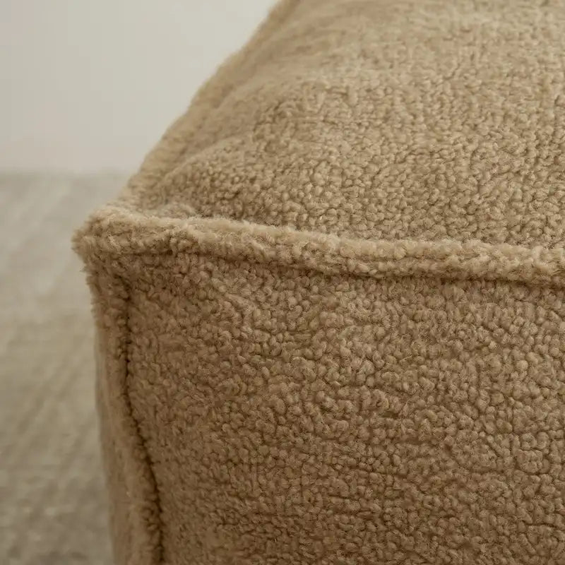 Pouf Canapé Boucle Crème — Simple / Deux Places / Ottoman