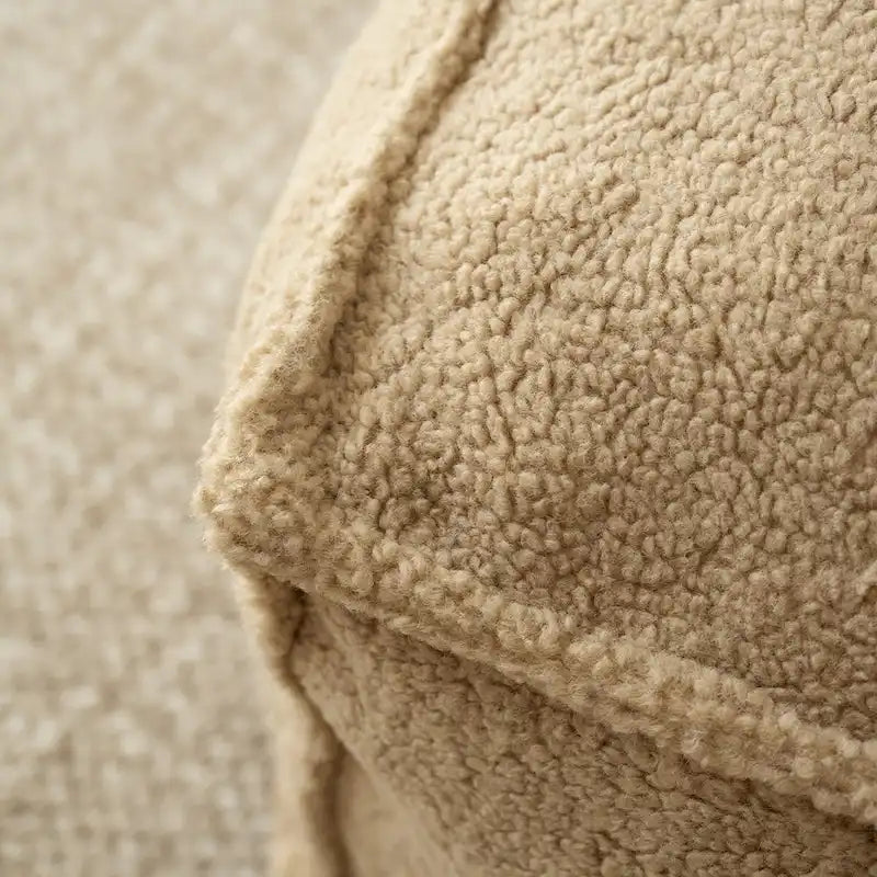 Pouf Canapé Boucle Crème — Simple / Deux Places / Ottoman