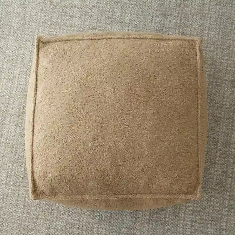 Pouf Canapé Boucle Crème — Simple / Deux Places / Ottoman
