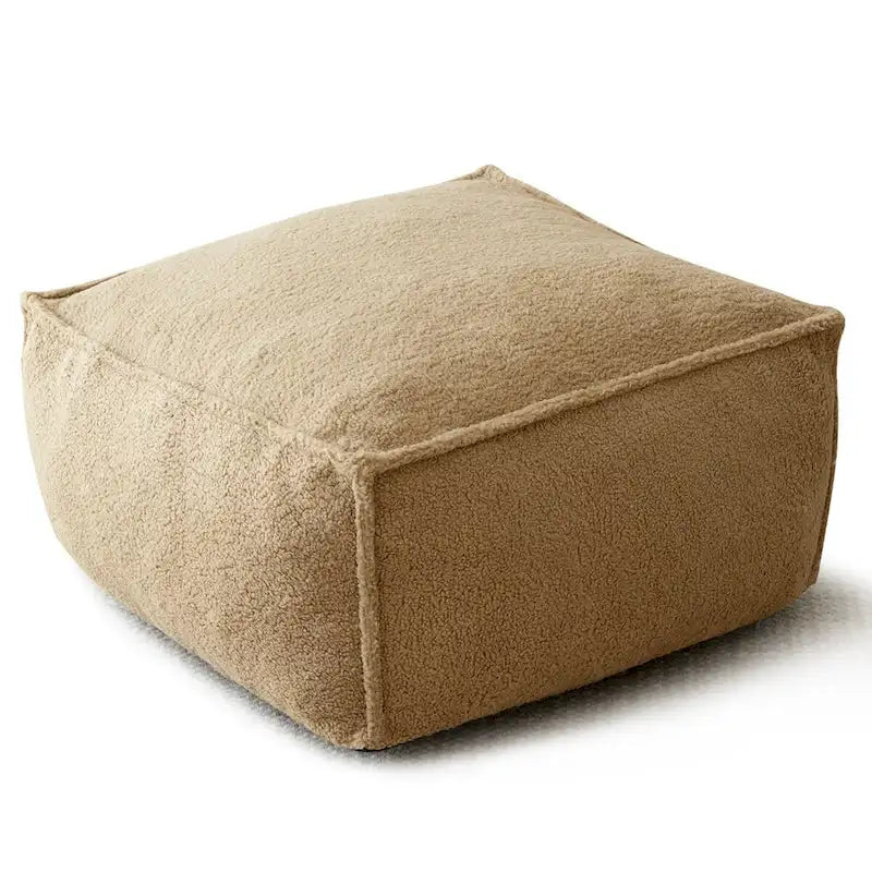 Pouf Canapé Boucle Crème — Simple / Deux Places / Ottoman