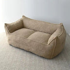 Pouf Canapé Boucle Crème — Simple / Deux Places / Ottoman