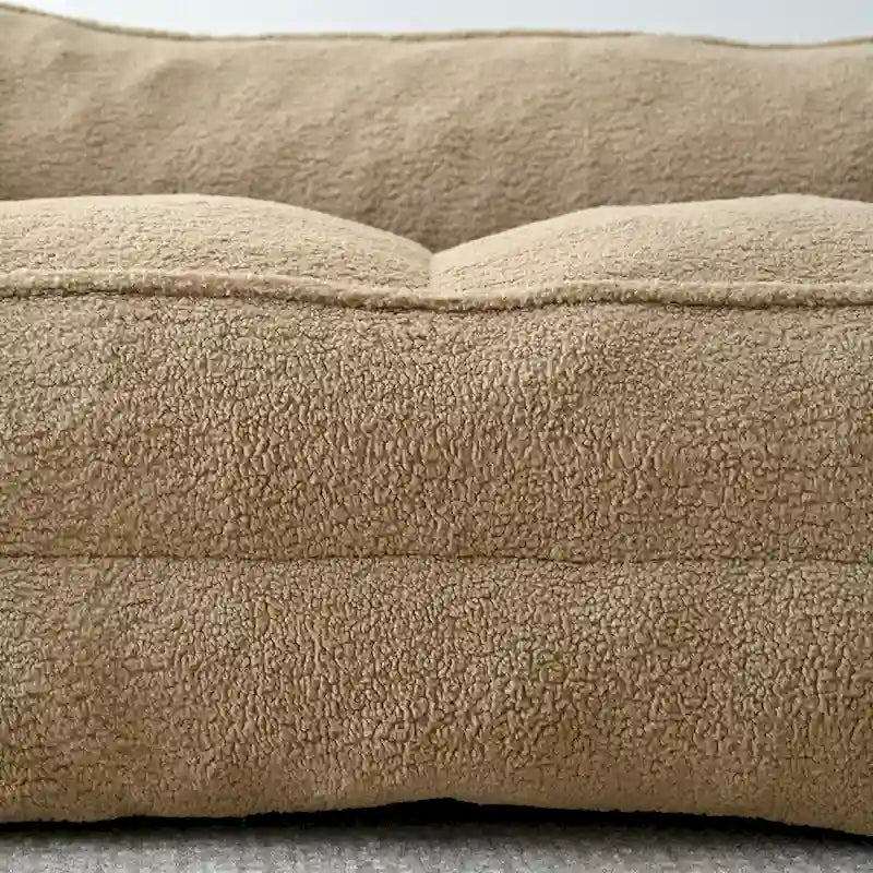 Pouf Canapé Boucle Crème — Simple / Deux Places / Ottoman