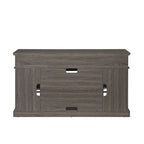 Meuble TV Classique Espresso / Gris Lavé / Noir et Noyer Foncé avec Rangement Ouvert et Fermé, Convient aux TV jusqu'à 65"