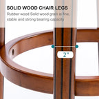Tabouret de bar pivotant avec dossier, bleu/crème, assise en cuir, cadre en bois, unité