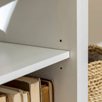 Meuble TV moderne en MDF avec 2 étagères réglables et passe-câbles, pour téléviseurs jusqu'à 65 po — 12 couleurs