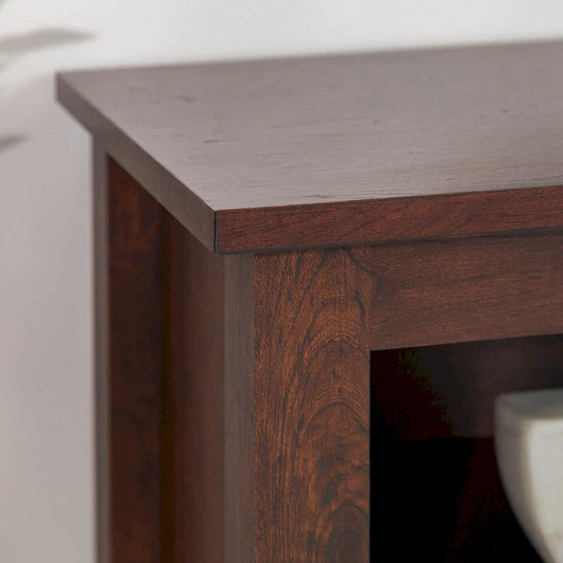Meuble TV moderne en MDF avec 2 étagères réglables et passe-câbles, pour téléviseurs jusqu'à 65 po — 12 couleurs