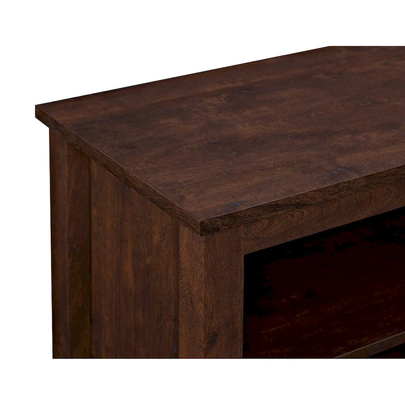 Meuble TV moderne en MDF avec 2 étagères réglables et passe-câbles, pour téléviseurs jusqu'à 65 po — 12 couleurs