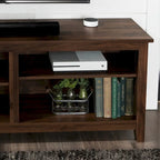 Meuble TV moderne en MDF avec 2 étagères réglables et passe-câbles, pour téléviseurs jusqu'à 65 po — 12 couleurs