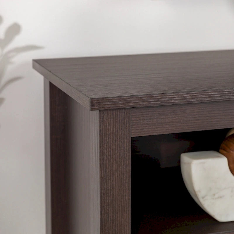 Meuble TV moderne en MDF avec 2 étagères réglables et passe-câbles, pour téléviseurs jusqu'à 65 po — 12 couleurs