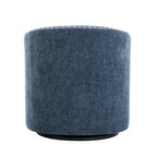 Fauteuil pivotant avec garniture cloutée et coussin amovible, simple — Gris foncé / Bleu / Rose / Beige
