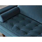 Canapé en velours de style moderne du milieu du siècle avec coussins capitonnés, 3 places — Plusieurs coloris