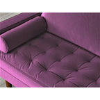 Canapé en velours de style moderne du milieu du siècle avec coussins capitonnés, 3 places — Plusieurs coloris