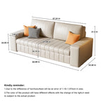 Causeuse convertible moderne gris clair / orange / noir avec rangement, 2 places