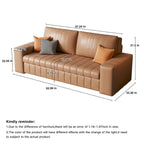 Causeuse convertible moderne gris clair / orange / noir avec rangement, 2 places