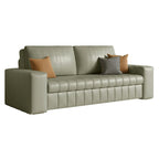 Causeuse convertible moderne gris clair / orange / noir avec rangement, 2 places