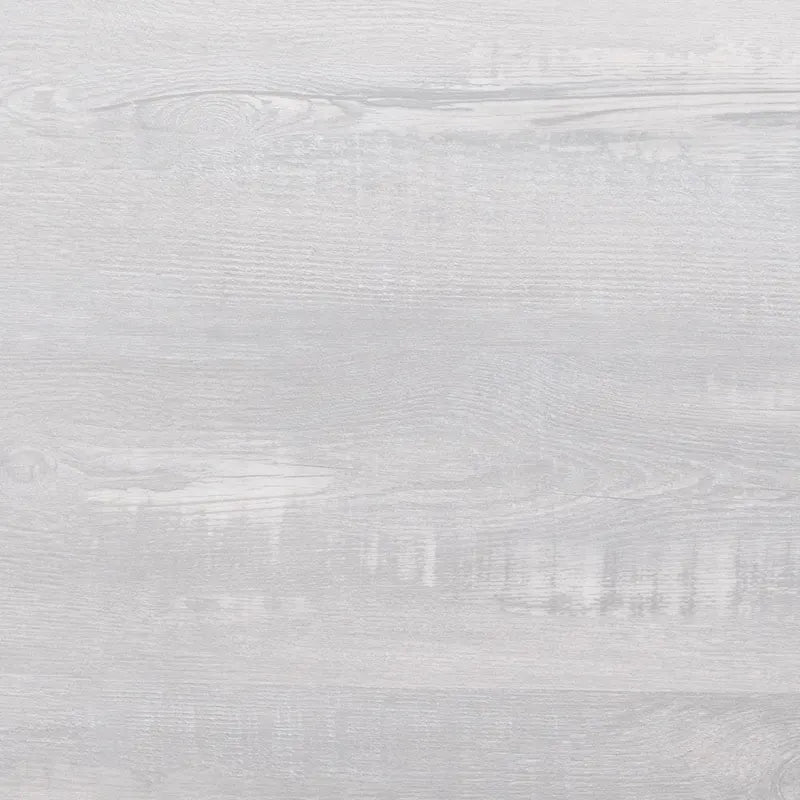 Table basse de ferme à 2 niveaux en chêne rustique / gris délavé / gris tremble avec croisillons et capuchons d'angle métalliques
