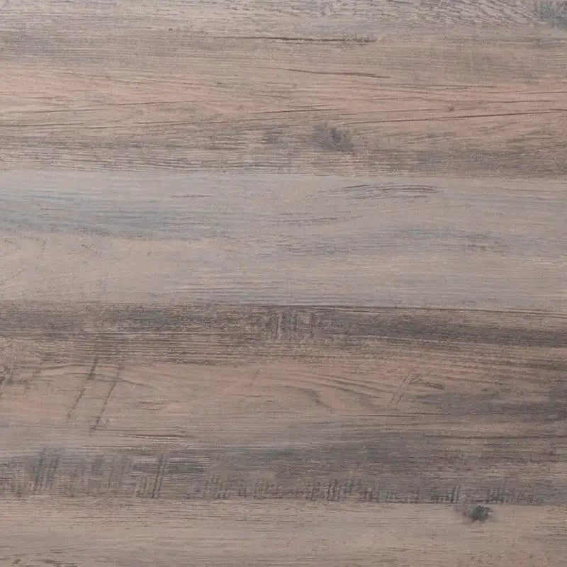 Table basse de ferme à 2 niveaux en chêne rustique / gris délavé / gris tremble avec croisillons et capuchons d'angle métalliques