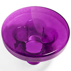 Table basse ronde en verre soufflé à la main, de forme florale moderne, Ambre / Verte / Violette / Turquoise