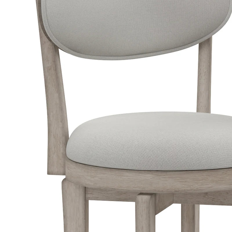 Tabouret de comptoir pivotant moderne du milieu du siècle, noir/gris ardoise, assise et dossier rembourrés, simple