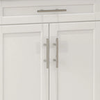 Îlot de cuisine roulant avec plateau en acier inoxydable, gris, pin, tiroirs et armoire