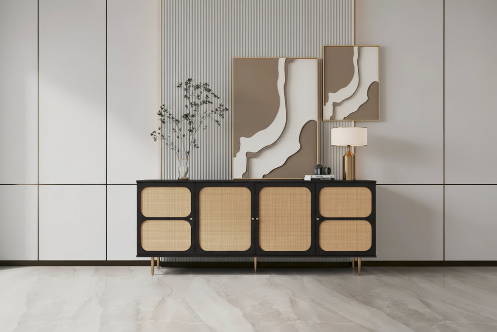 Rattan Sideboard Buffet Cabinet