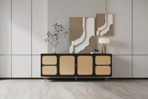 Rattan Sideboard Buffet Cabinet