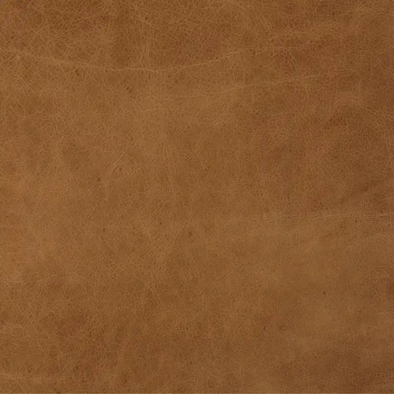Fauteuil d'appoint rétro industriel en cuir pleine fleur kaki / noir / cognac / marron / gris avec cadre en aluminium, simple