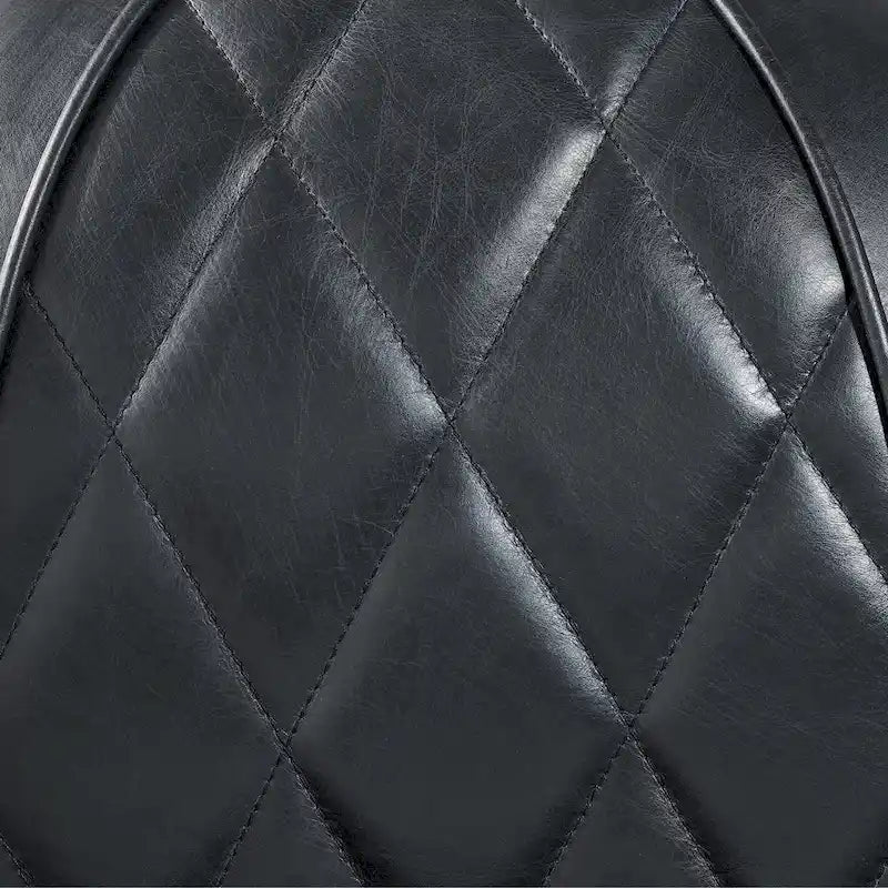 Fauteuil d'appoint rétro industriel en cuir pleine fleur kaki / noir / cognac / marron / gris avec cadre en aluminium, simple