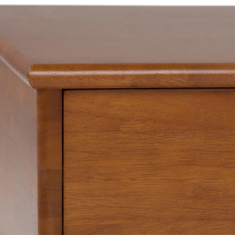 Table Basse Mid-Century Moderne, Brun Fauve / Brun Teck, Rectangulaire avec Rangement