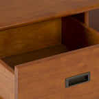 Table Basse Mid-Century Moderne, Brun Fauve / Brun Teck, Rectangulaire avec Rangement