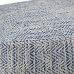 Pouf ottoman carré en coton tressé, individuel — Bleu jean / Gris / Bordeaux / Sarcelle / Mélange d'aqua