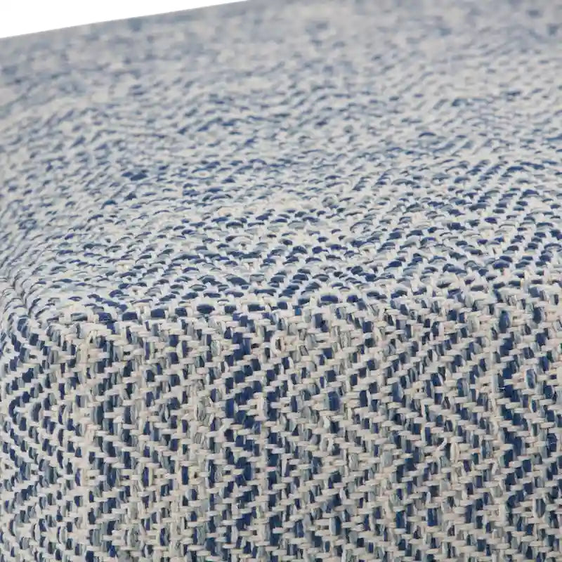 Pouf ottoman carré en coton tressé, individuel — Bleu jean / Gris / Bordeaux / Sarcelle / Mélange d'aqua