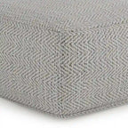 Pouf ottoman carré en coton tressé, individuel — Bleu jean / Gris / Bordeaux / Sarcelle / Mélange d'aqua