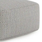 Pouf ottoman carré en coton tressé, individuel — Bleu jean / Gris / Bordeaux / Sarcelle / Mélange d'aqua