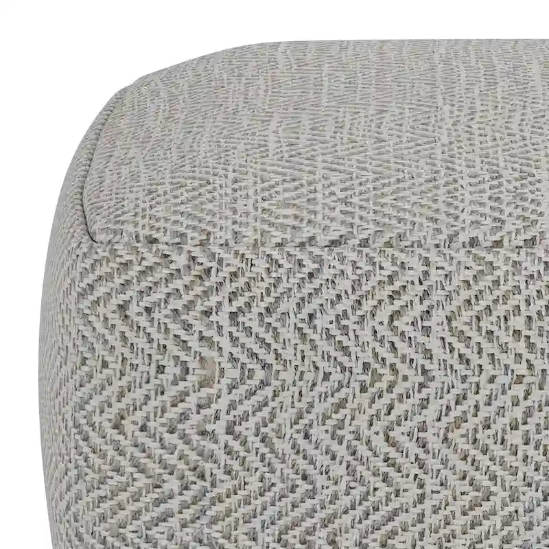 Pouf ottoman carré en coton tressé, individuel — Bleu jean / Gris / Bordeaux / Sarcelle / Mélange d'aqua