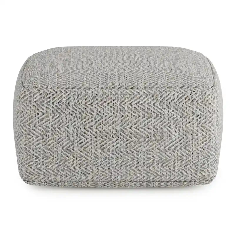 Pouf ottoman carré en coton tressé, individuel — Bleu jean / Gris / Bordeaux / Sarcelle / Mélange d'aqua