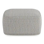 Pouf ottoman carré en coton tressé, individuel — Bleu jean / Gris / Bordeaux / Sarcelle / Mélange d'aqua